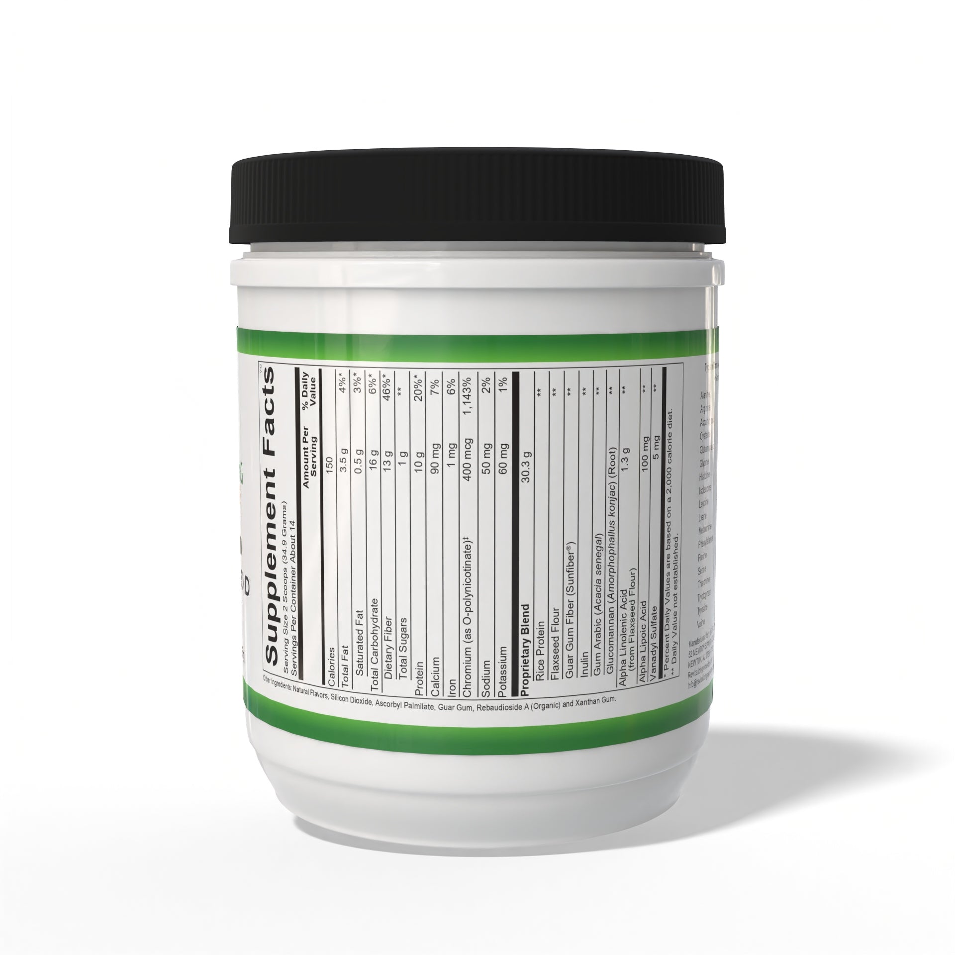 Crave_Control_Blend Vanilla Supplement Facts