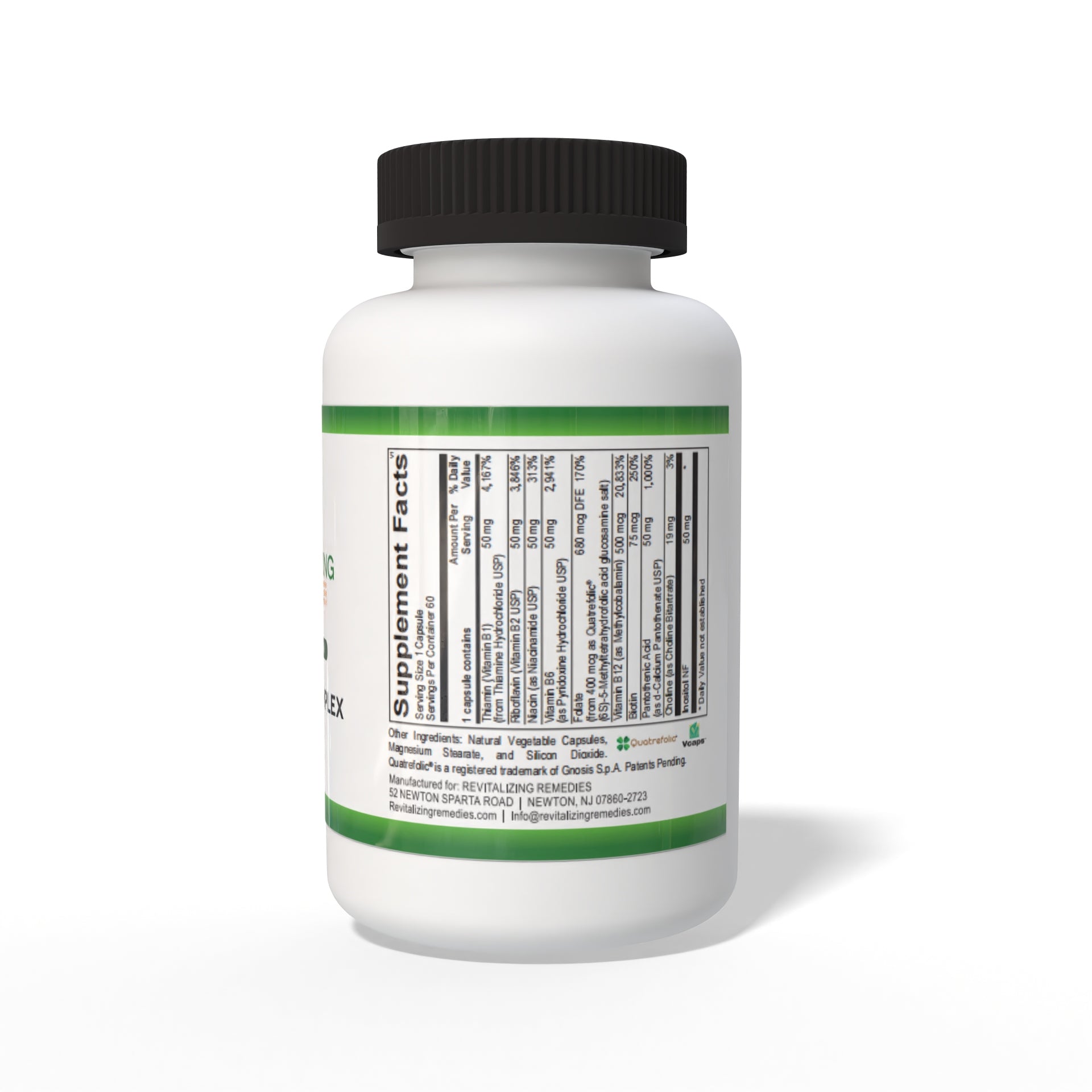 Methylated B Complex Supplement Facts