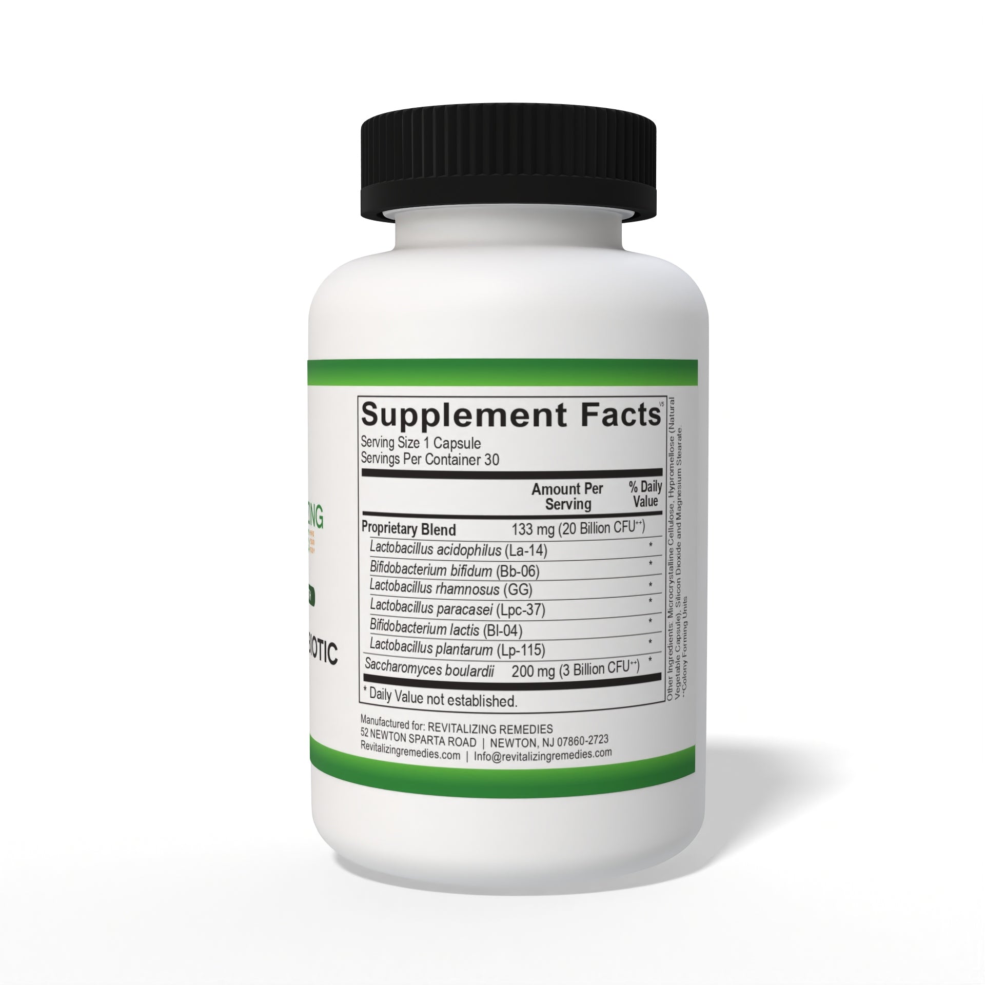 Revitalized Pro Biotic Supplement Facts